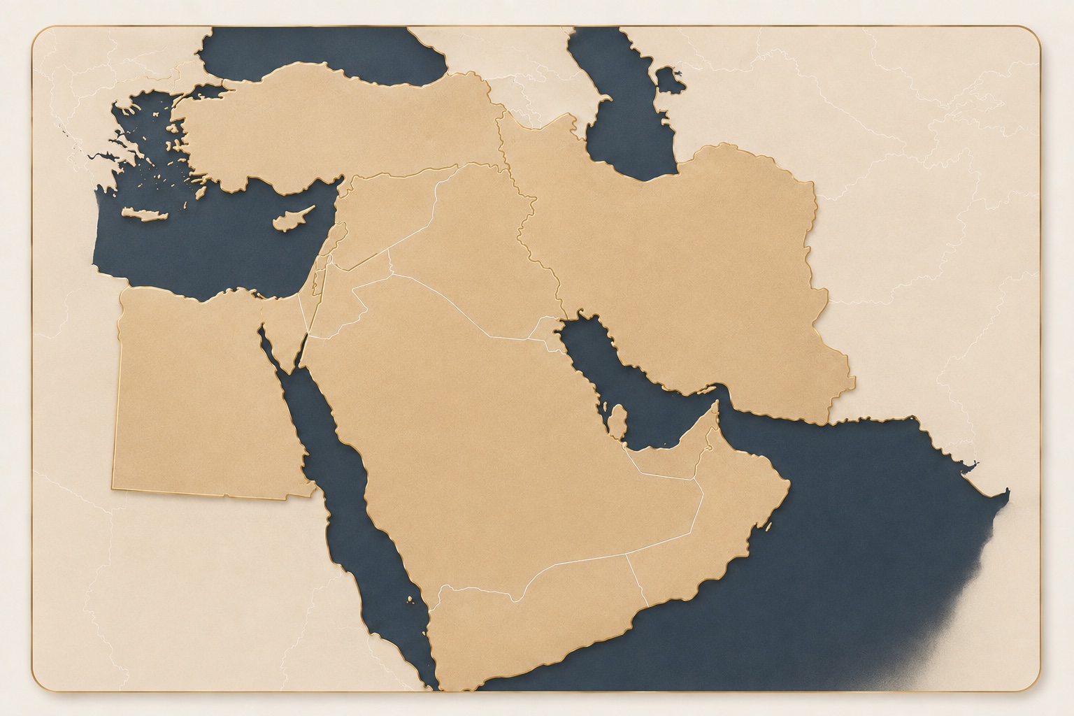 Middle East regional network visual